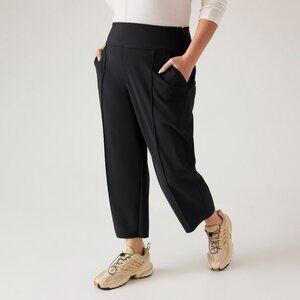 Athleta Stellar Wide Crop Pant Black Plus Size 16
